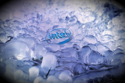 HD Intel glass ice blue desktop wallpaper background