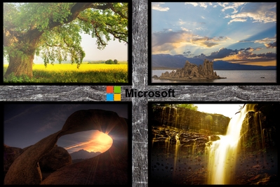 HD Microsoft new 2012 logo where today wallpaper. High def wallpaper with Microsoft's new 2012 logo.