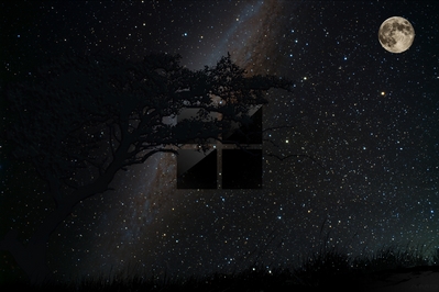 HD Microsoft new 2012 logo Milky Way Wallpaper High def wallpaper of beautiful night sky with Microsoft's new 2012 logo.
